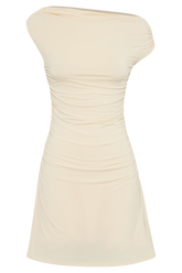 Dakoda Slinky Off Shoulder Mini Dress - Lemon
